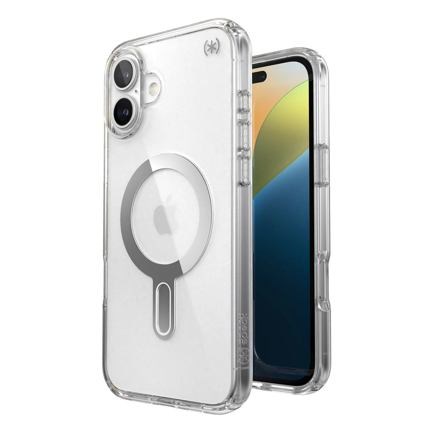 Speck Presidio + ClickLock tok iPhone 16 Plus-hoz — Átlátszó/Króm - iSTYLE HU