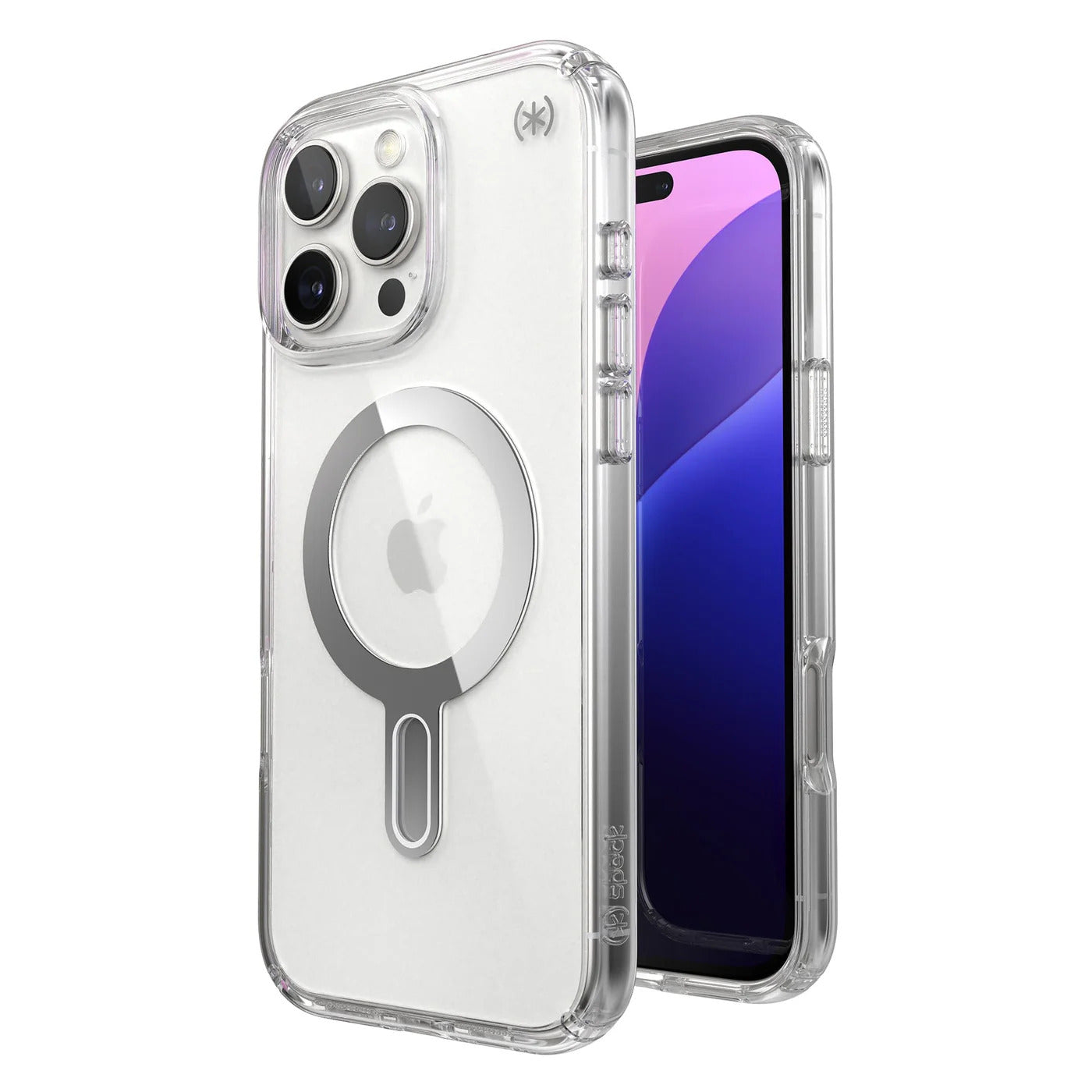 Speck Presidio + ClickLock tok iPhone 16 Pro Max-hoz — Átlátszó/Króm - iSTYLE HU