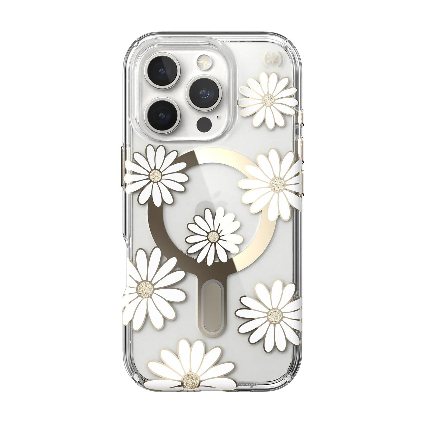 Speck Presidio + ClickLock tok iPhone 16 Pro-hoz — Átlátszó/Arany - iSTYLE HU