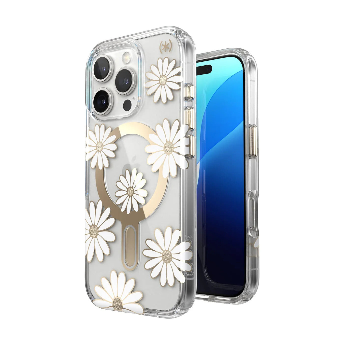 Speck Presidio + ClickLock tok iPhone 16 Pro-hoz — Átlátszó/Arany - iSTYLE HU