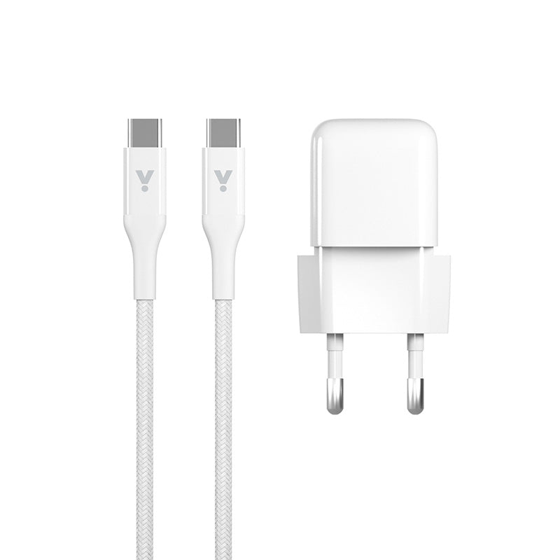 iSTYLE – 30 Wattos GaN töltő adapter és 1.2 m-es USB-C töltőkábel csomag - Fehér - iSTYLE HU