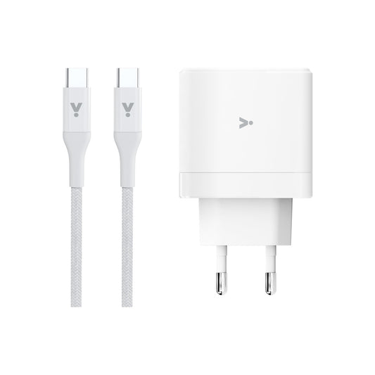 iSTYLE – 65 Wattos GaN adapter 2 m-es USB-C toltőkábel csomag - Fehér - iSTYLE HU