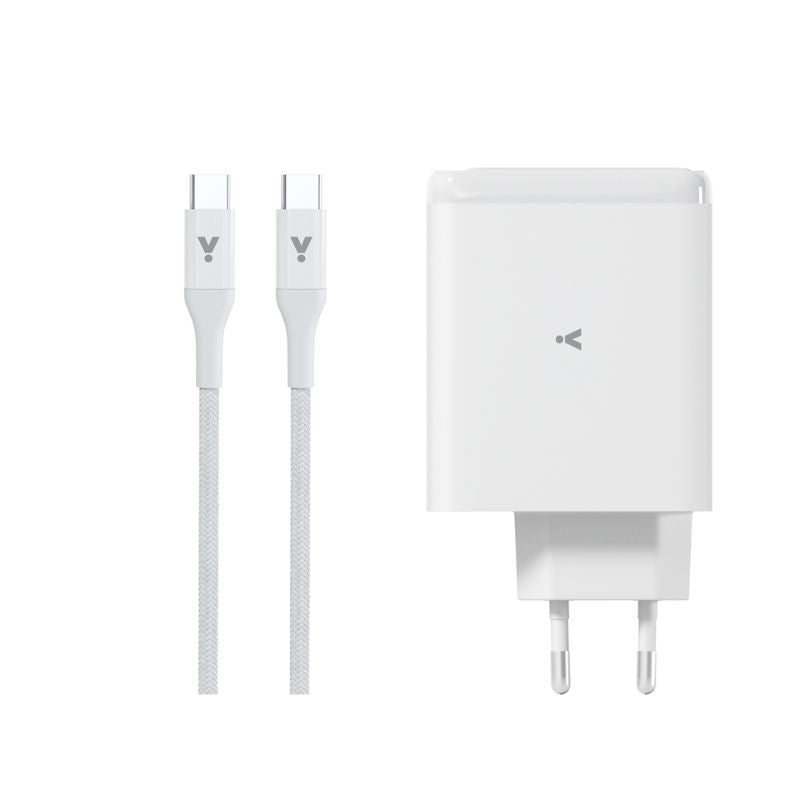 iSTYLE – 100 Wattos GaN adapter és 2m-es UBC-C töltőkábel csomag - Fehér - iSTYLE HU