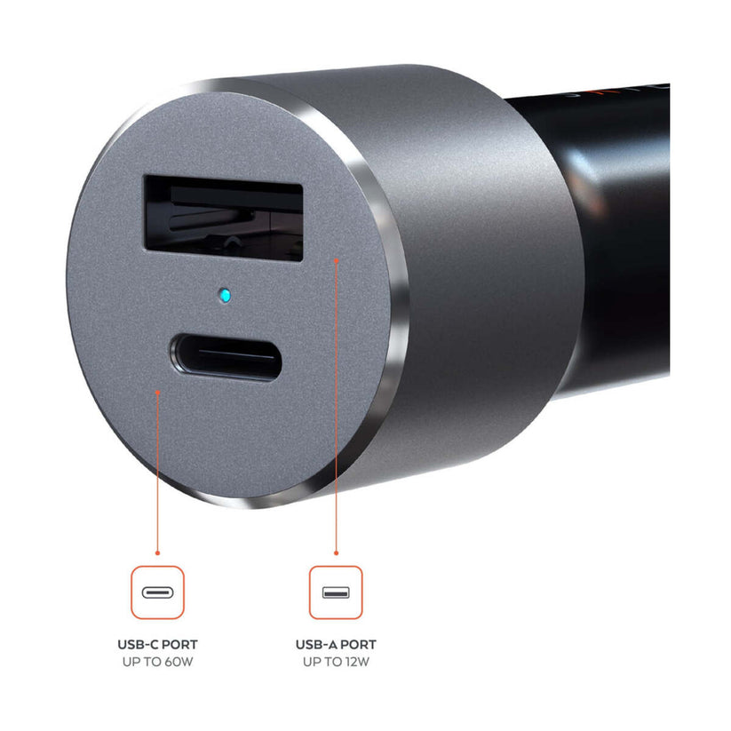 Satechi – 72W Type-C PD autós töltő - asztroszürke - iSTYLE HU