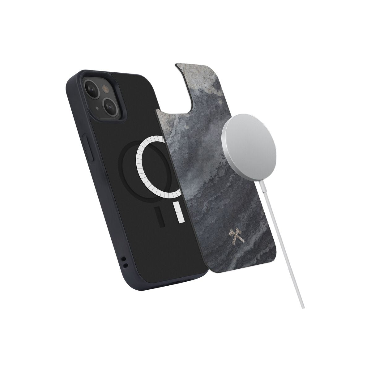 Woodcessories – Bumper Magsafe iPhone 14 Plus tok - szürke palakő - iSTYLE HU