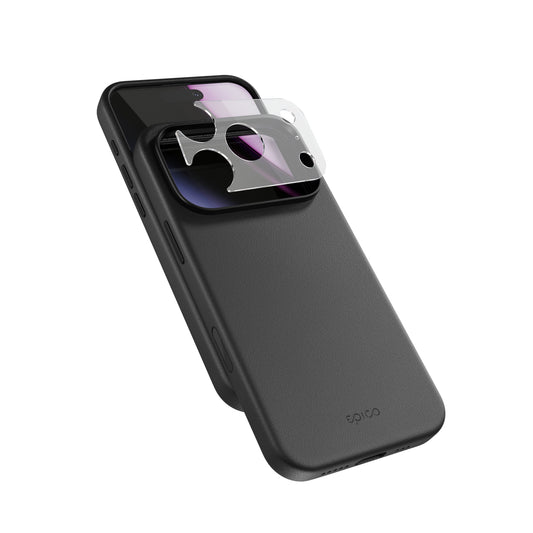 Epico Leather Pro Mag+ Case iPhone 17 Pro Max/18 Pro Max Qi2 & MagSafe kompatibilis - Fekete (Kamerasziget védő)