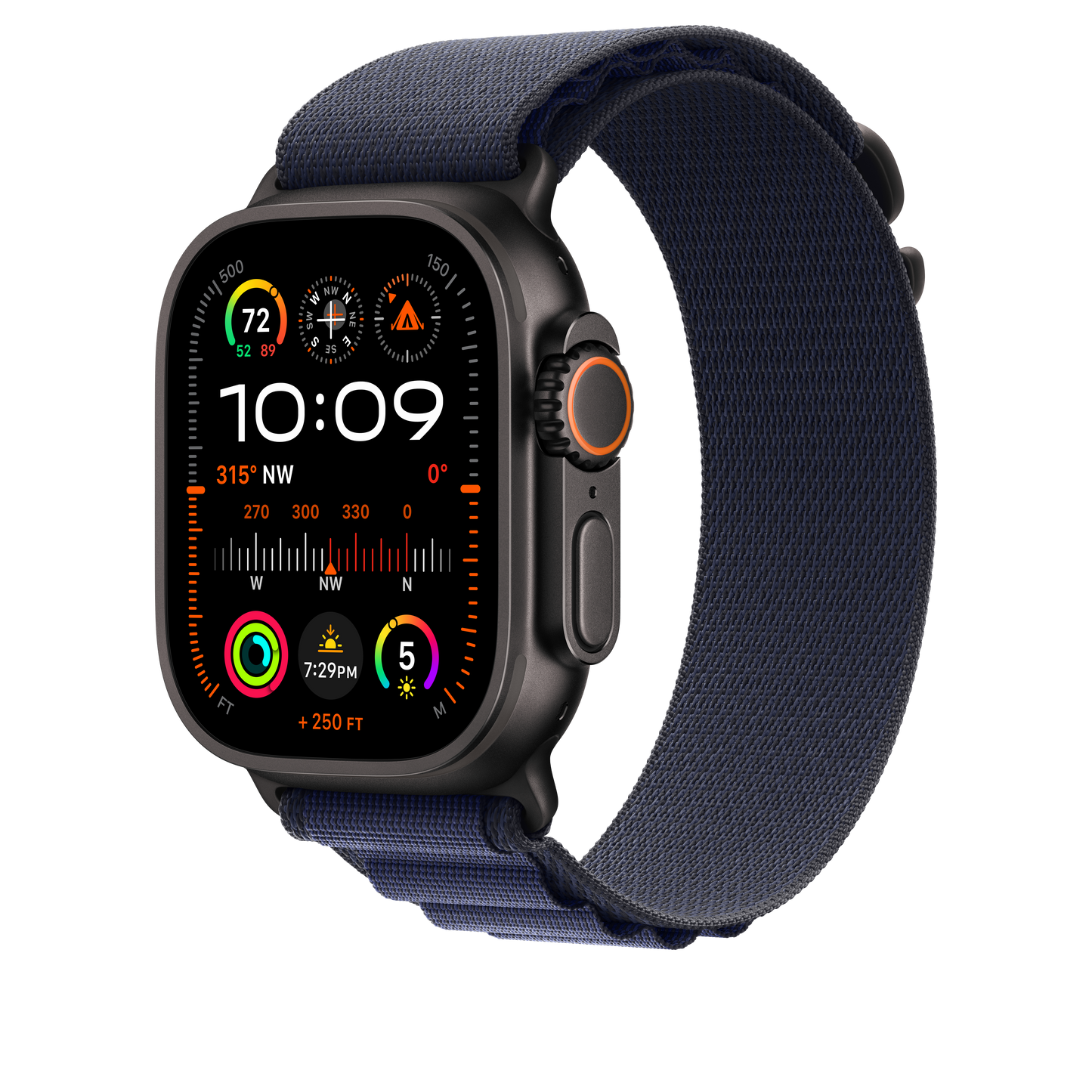 49mm tengerészkék alpesi szíj – Small – fekete – natúr titán - iSTYLE HU