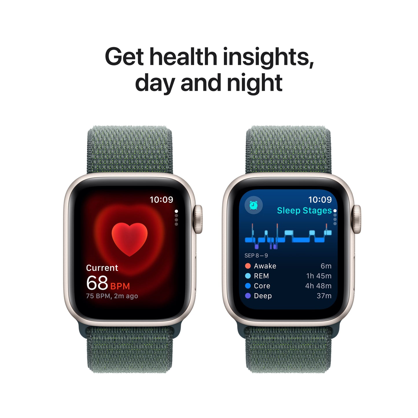 Apple Watch SE GPS 40 mm-es Starlight alumínium tok, Lake Green Sport hurokkal - iSTYLE HU