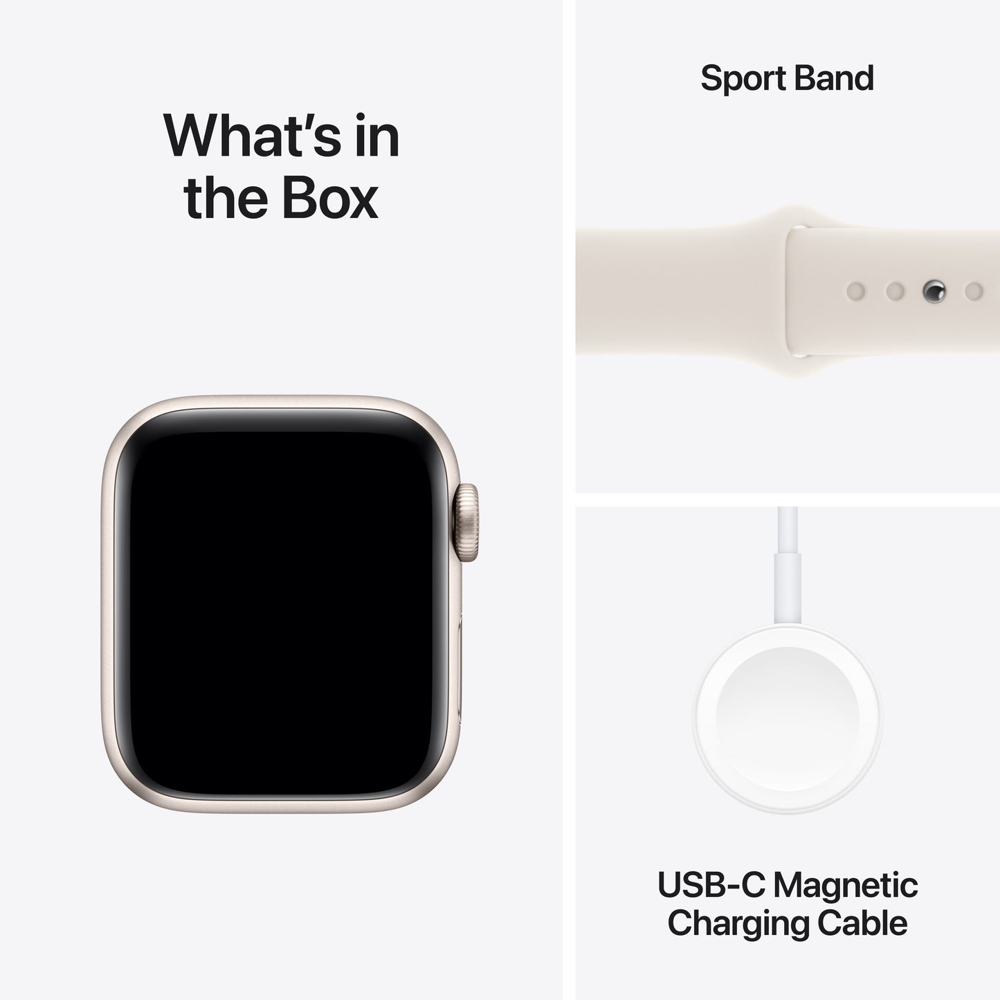 Apple Watch SE GPS + cellás 40 mm-es Starlight alumínium tok Starlight sportpánttal - M/L - iSTYLE HU