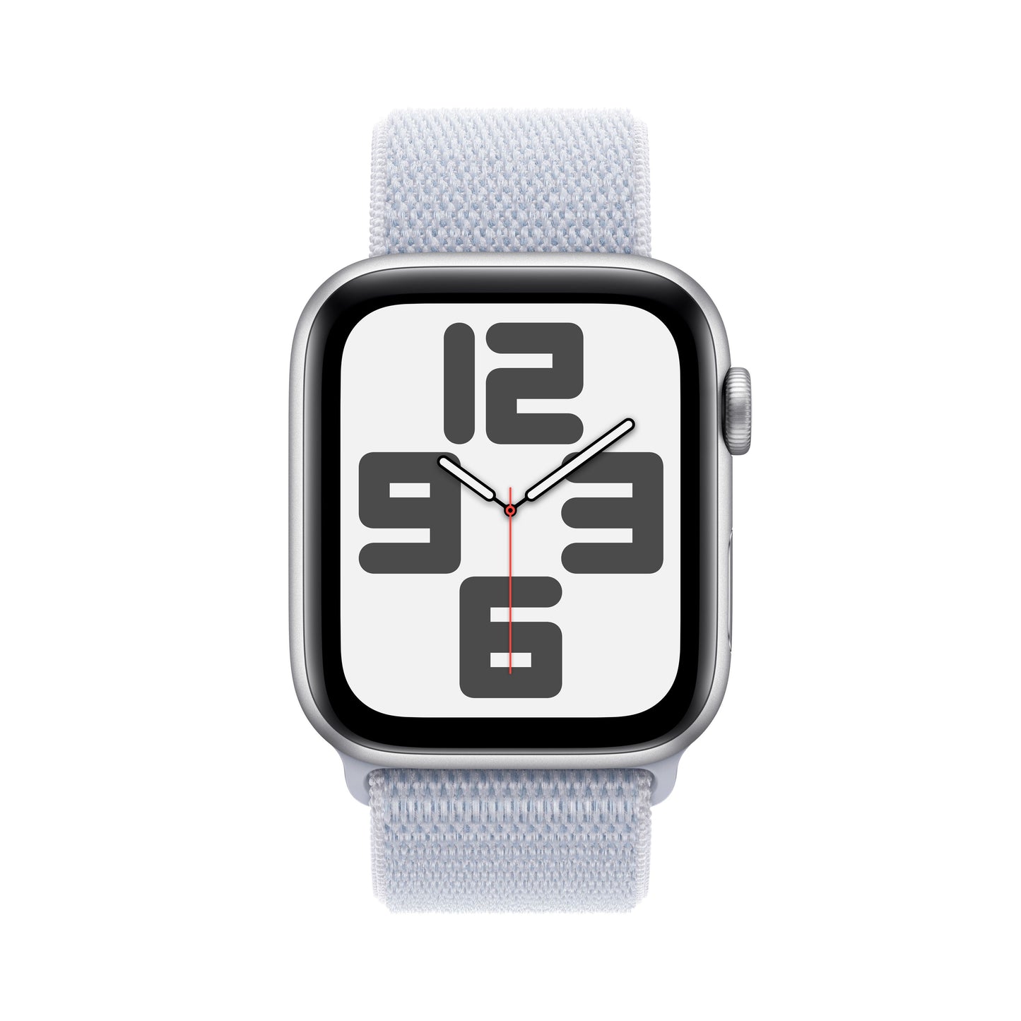 Apple Watch SE GPS 44 mm-es ezüst alumínium tok kék felhős sporthurokkal - iSTYLE HU