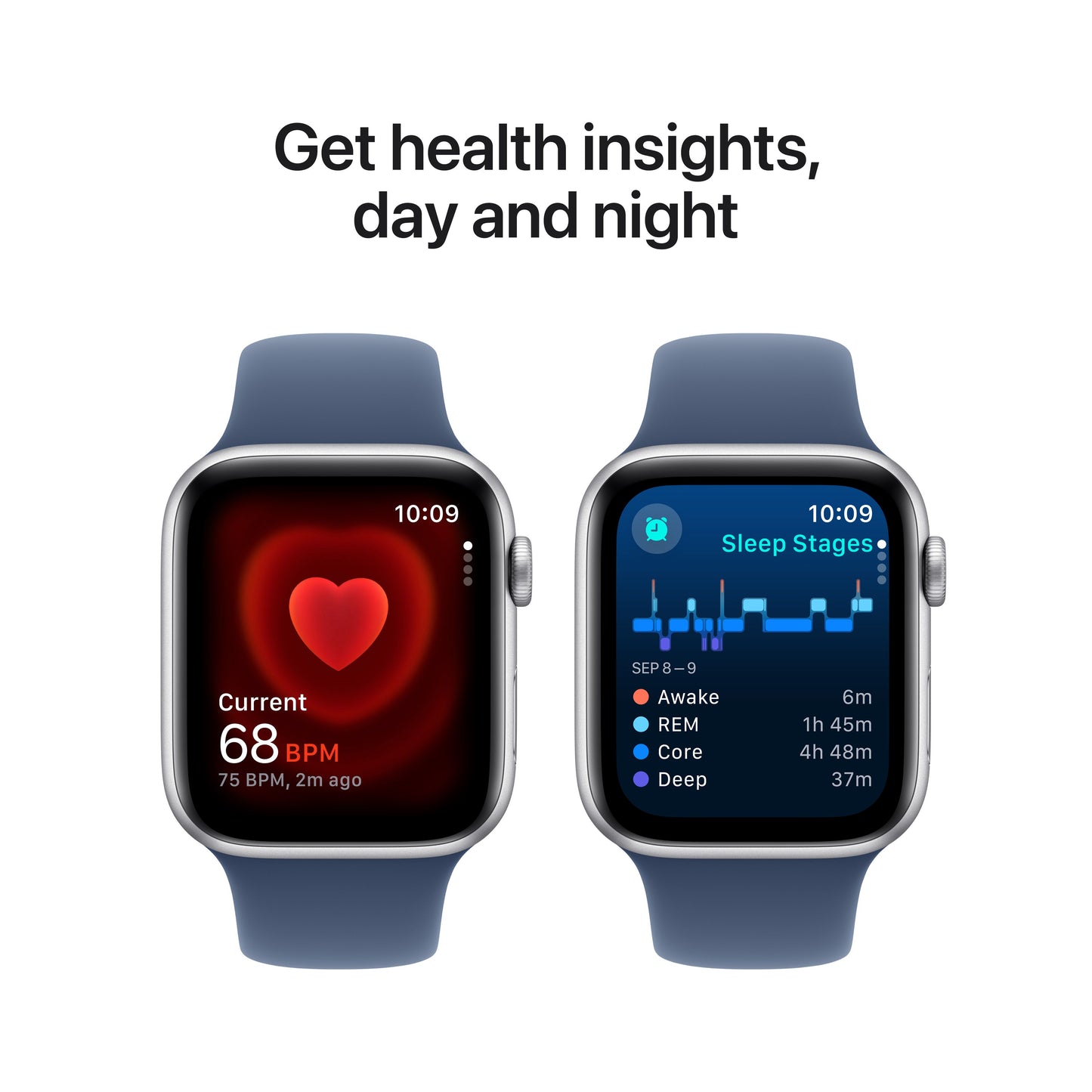 Apple Watch SE GPS + cellás 44 mm-es ezüst alumínium tok farmer sportszíjjal - M/L - iSTYLE HU