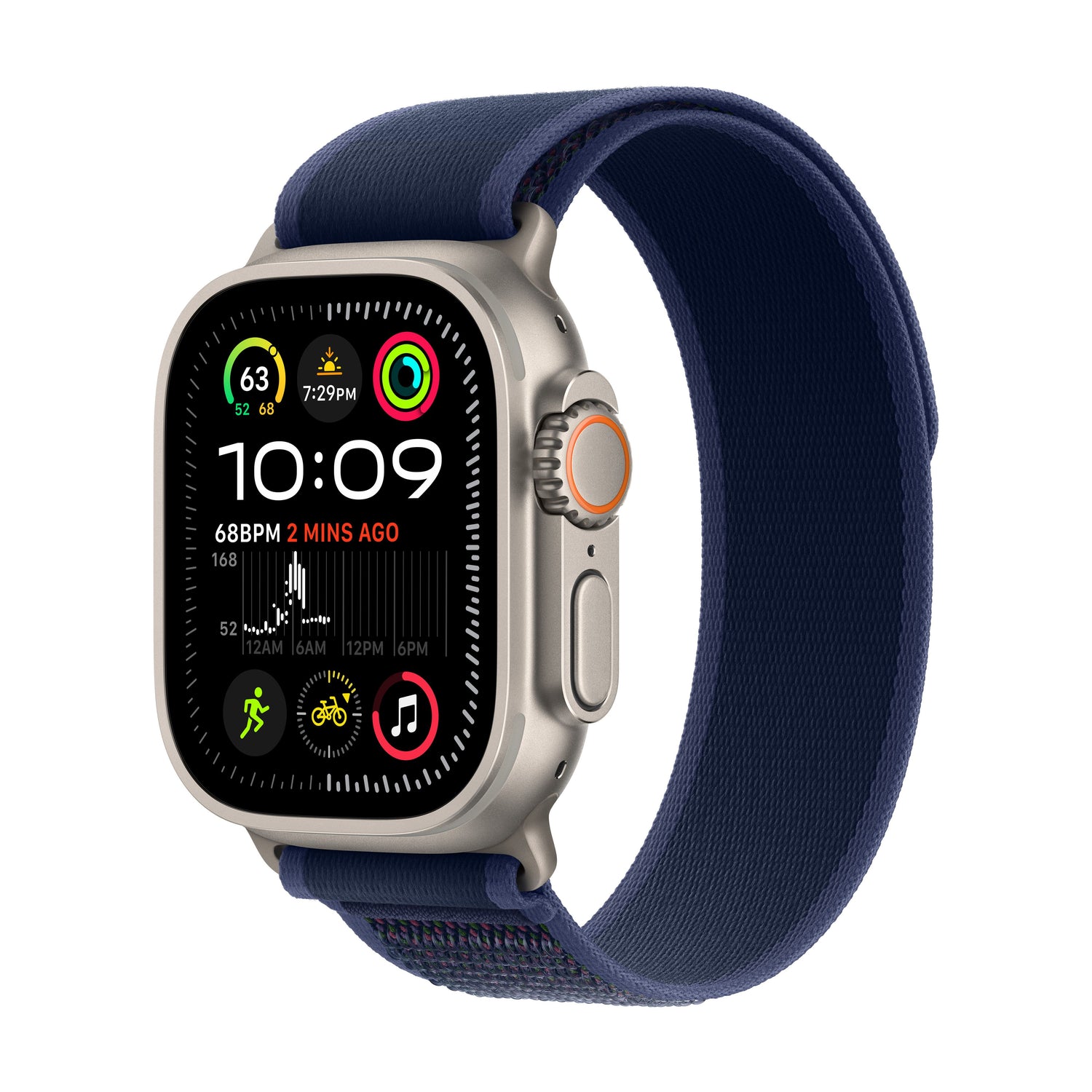 Apple Watch Ultra 2 GPS + Cellular 49 mm-es természetes titán tok kék Terep pánttal - M/L - iSTYLE HU