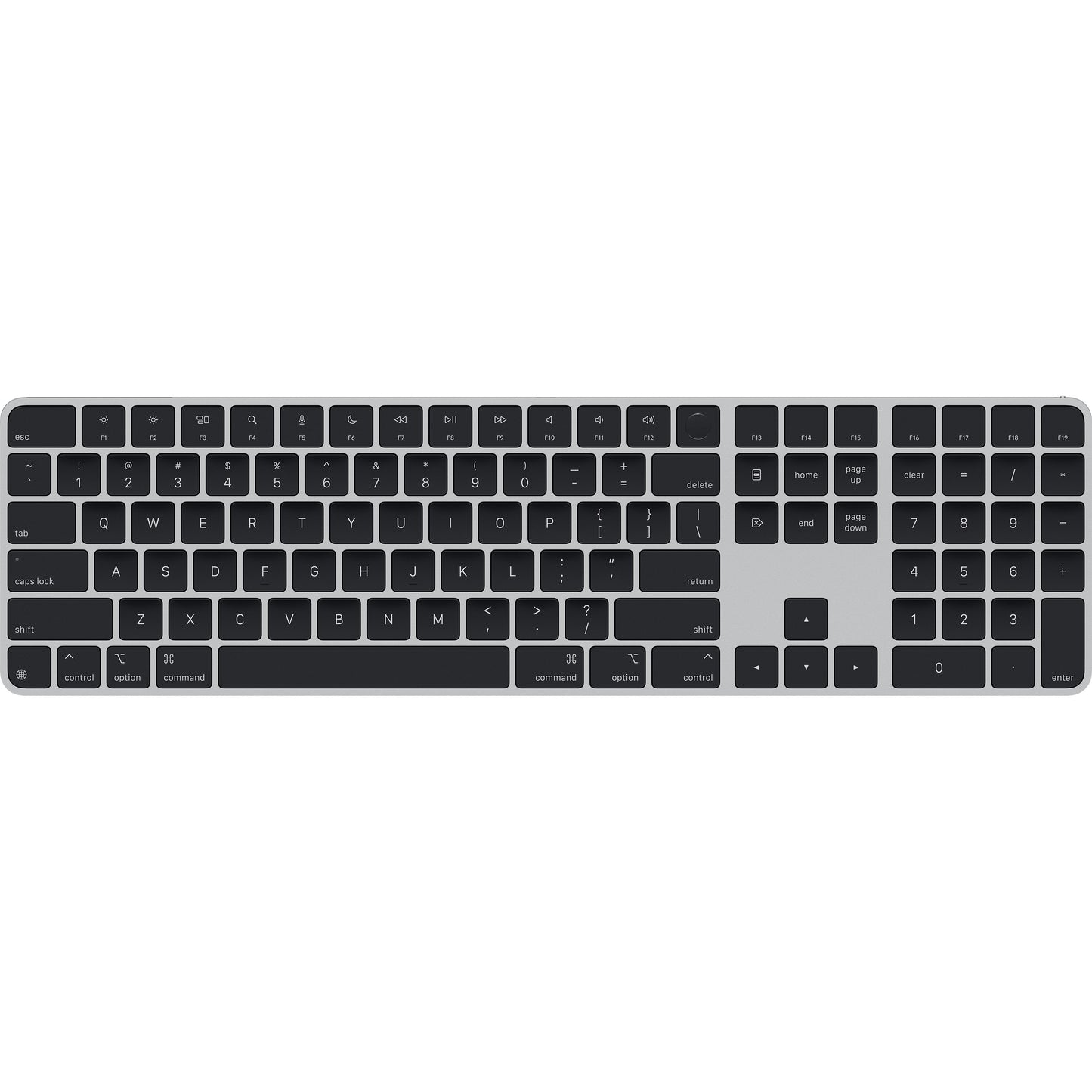Magic Keyboard Touch ID–val és számbillentyűzettel Apple chipes Mac–modellekhez (USB‑C) – US English – fekete billentyűk - iSTYLE HU