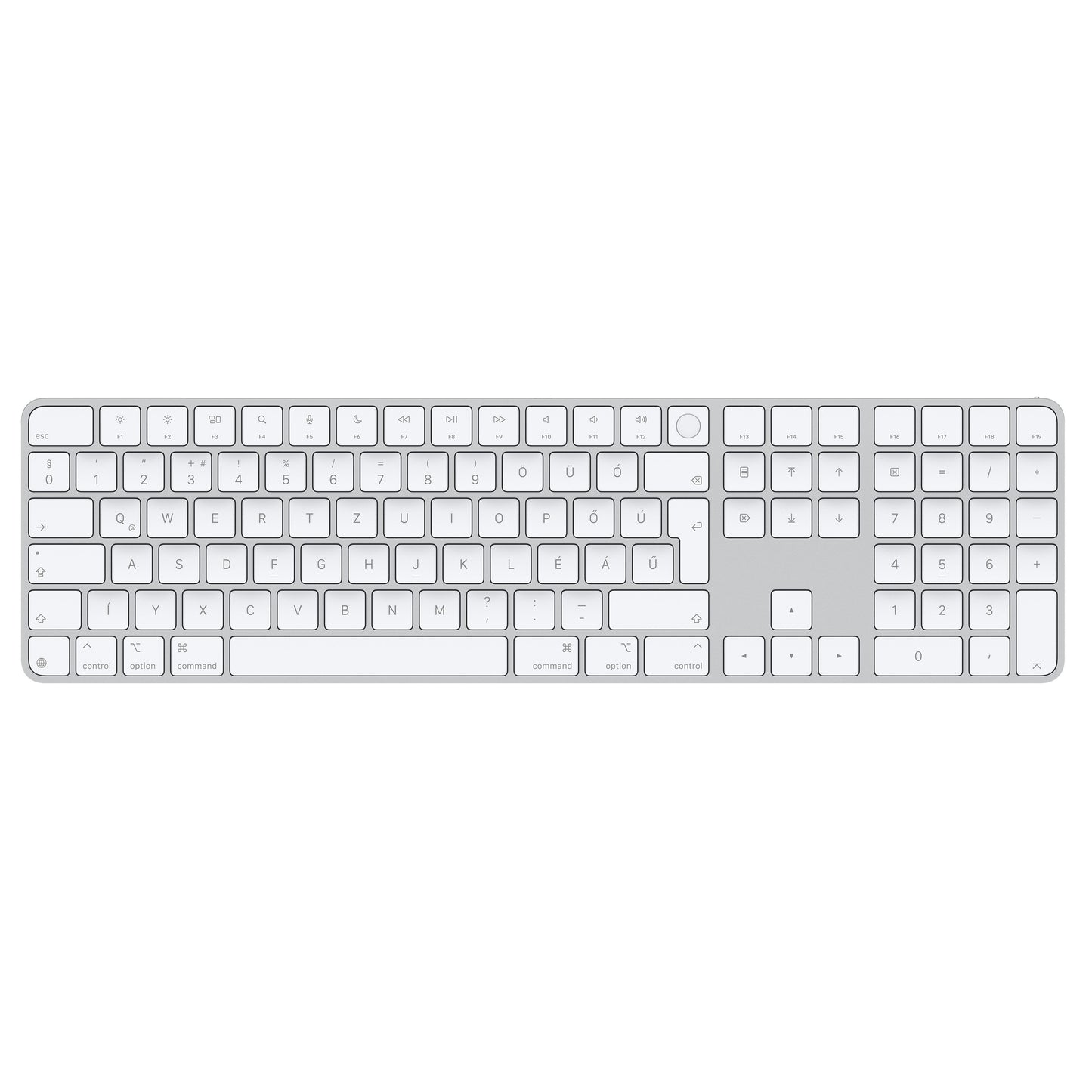Magic Keyboard Touch ID–val és számbillentyűzettel Apple chipes Mac–modellekhez (USB‑C) – magyar – fehér billentyűk - iSTYLE HU