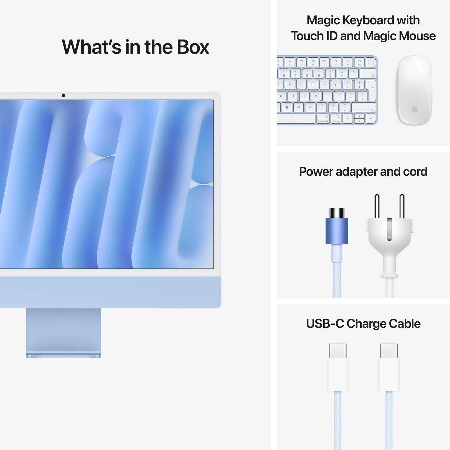 24 hüvelykes iMac Retina 4,5K kijelzővel: Apple M4 chip 10 magos CPU-val és 10 magos GPU-val, 512 GB SSD - kék - iSTYLE HU