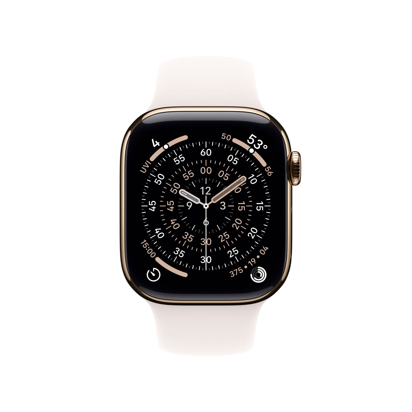 Apple Watch Series 11 GPS + Cellular 42mm arany titántok, lágy rózsaszín sportszíj - M/L - iSTYLE HU