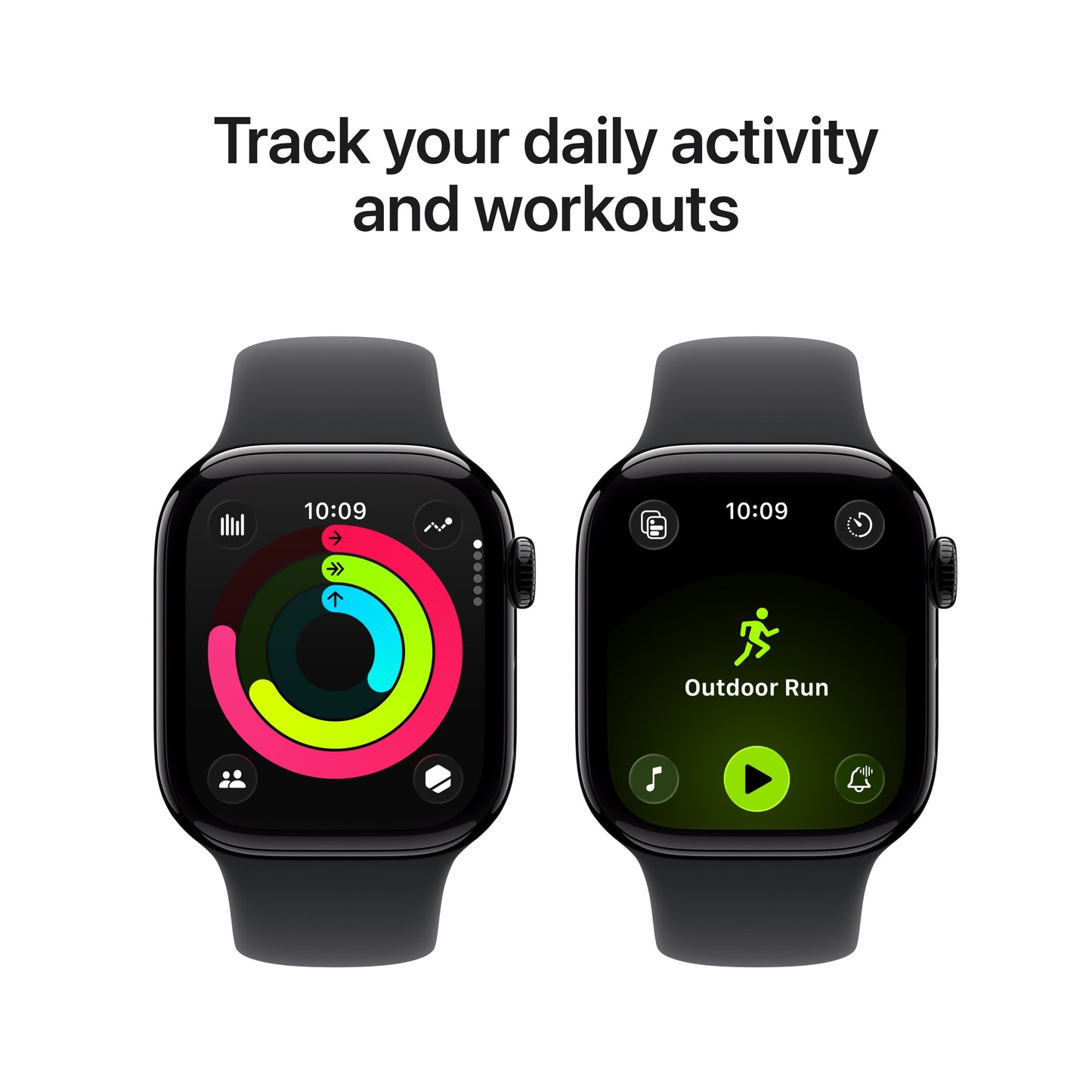 Apple Watch Series 11 GPS + Cellular 42mm kozmoszfekete alumíniumtok, fekete sportszíj - M/L - iSTYLE HU