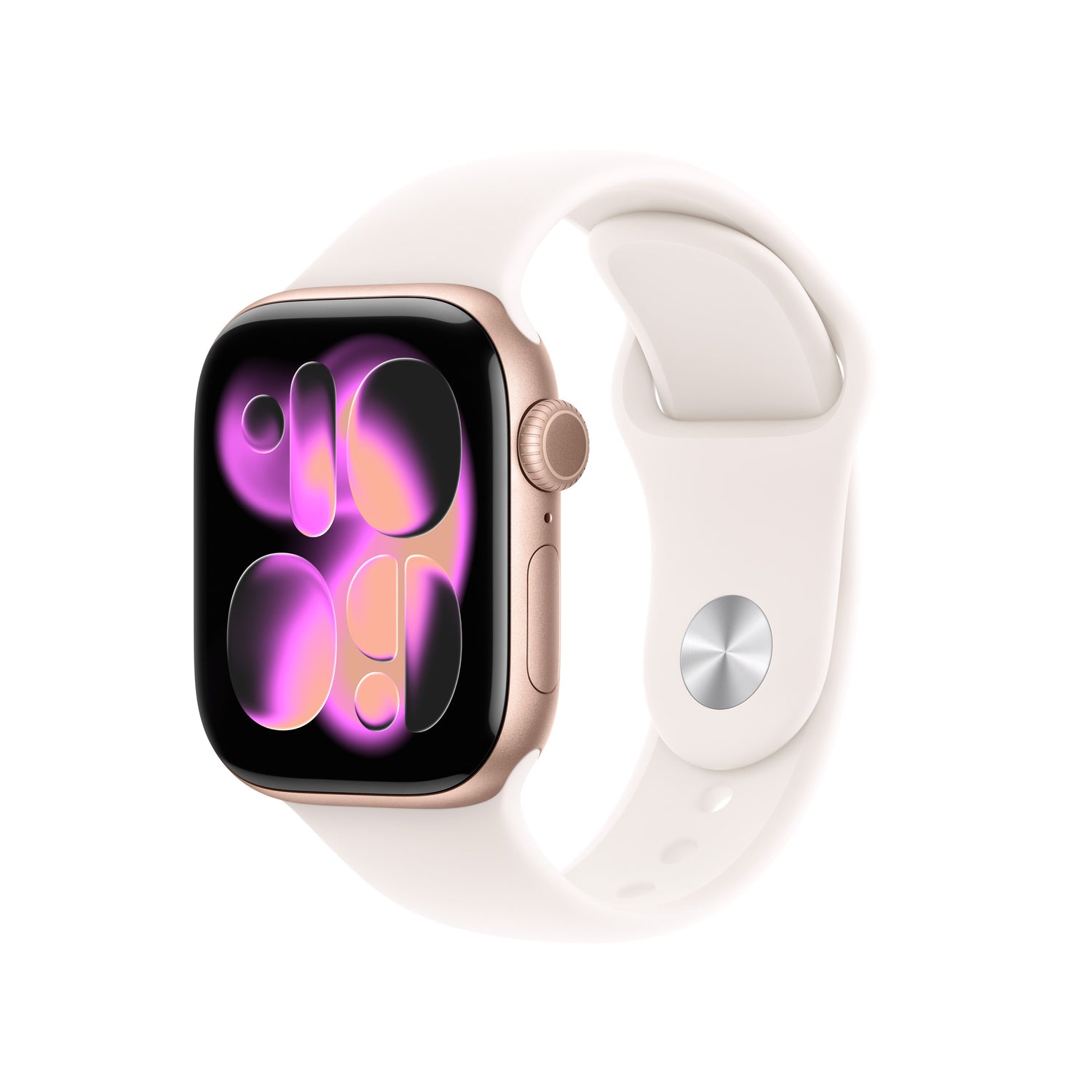 Apple Watch Series 11 GPS + Cellular 42mm rozéarany alumíniumtok, lágy rózsaszín sportszíj - S/M - iSTYLE HU