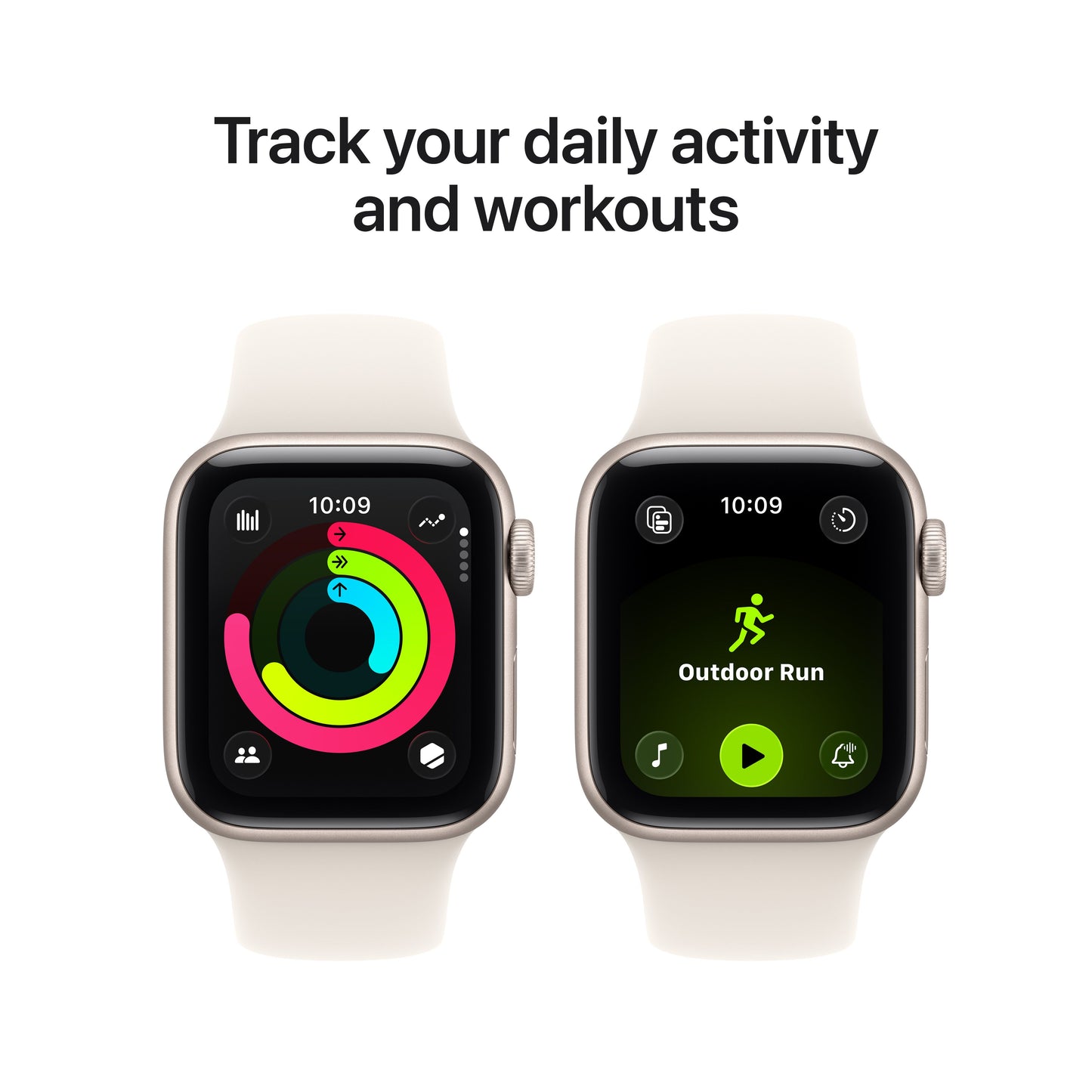 Apple Watch SE 3 GPS 40mm csillagfény alumíniumtok, csillagfény sportszíj - S/M - iSTYLE HU