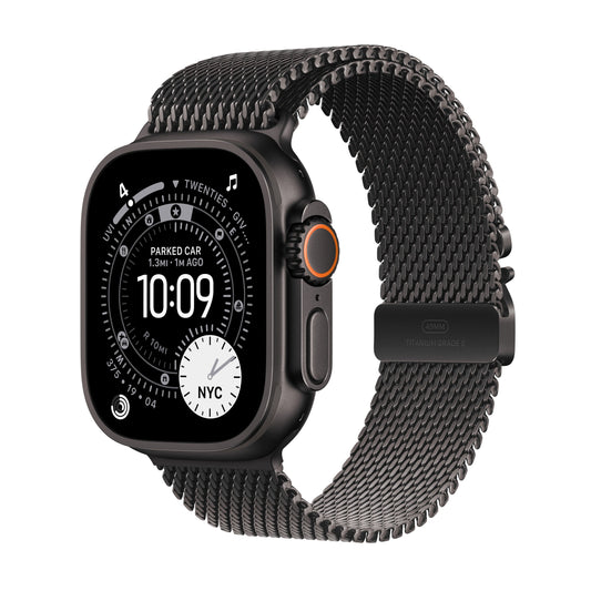 Apple Watch Ultra 3 GPS + Cellular 49mm fekete titántok, fekete Titán milánói szíj - M - iSTYLE HU