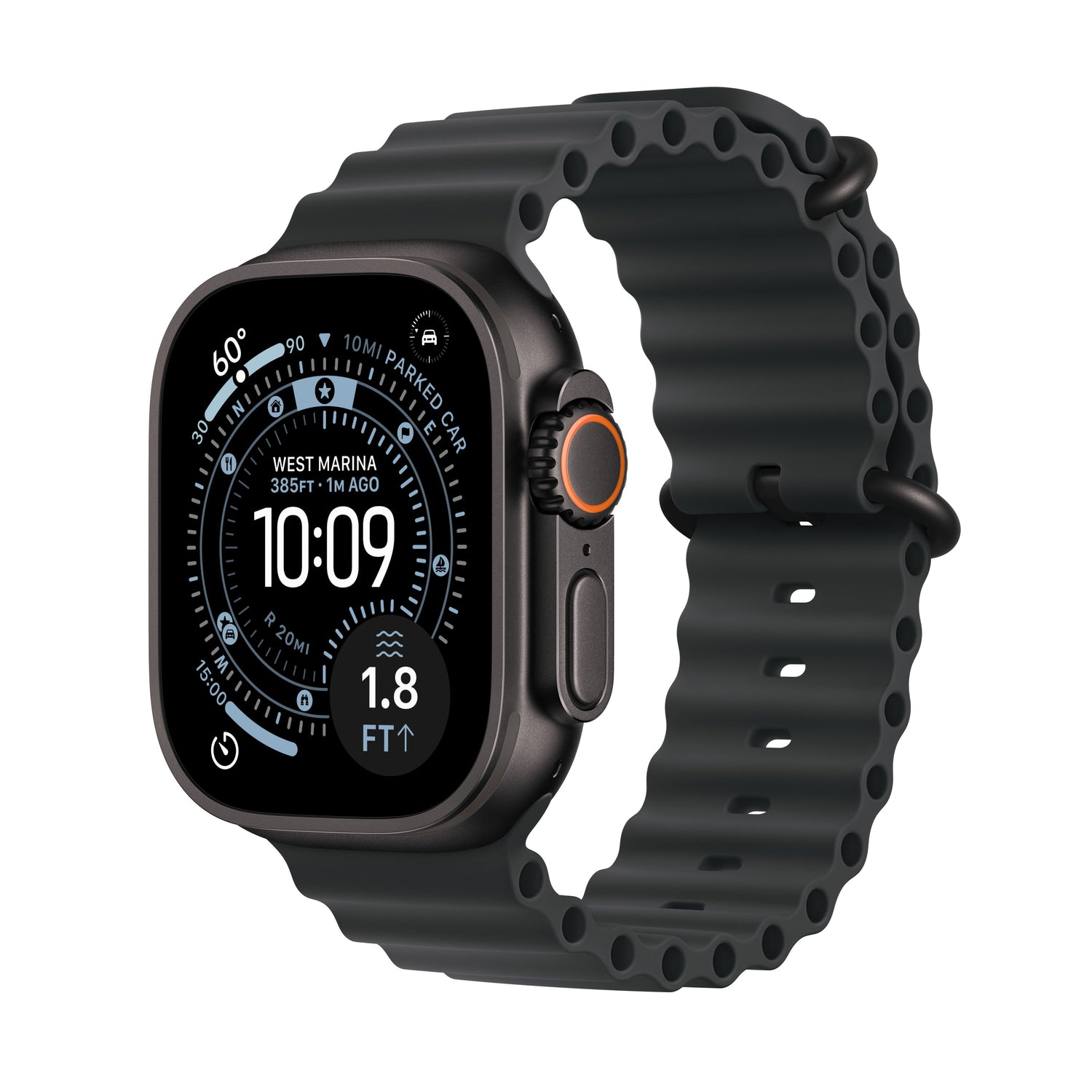 Apple Watch Ultra 3 GPS + Cellular 49mm fekete titántok, fekete Oceán szíj - iSTYLE HU