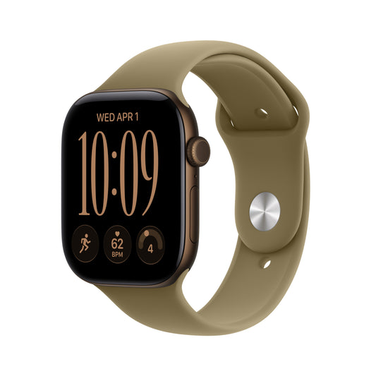 Apple Watch Series 12 GPS 46mm Dark Bronze Aluminium Case with Olive Sport Band - M/L - iSTYLE.hu