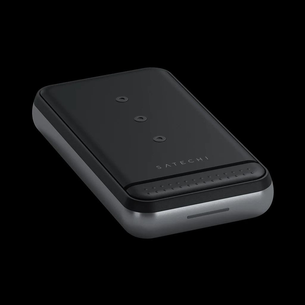 Satechi Duo Wireless Charger Power Bank Stand 10000 mAh Stand (Powerbank based for iPhone & Airpods) - Space Grey - iSTYLE HU