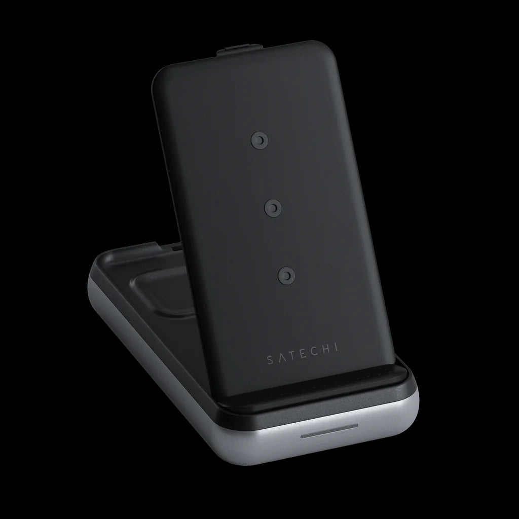 Satechi Duo Wireless Charger Power Bank Stand 10000 mAh Stand (Powerbank based for iPhone & Airpods) - Space Grey - iSTYLE HU