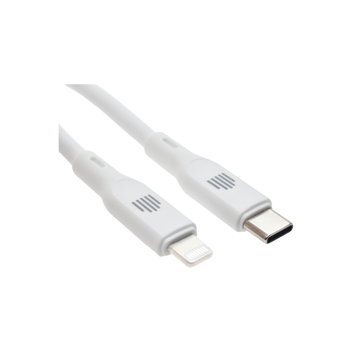 Dviced – USB-C - Lightning szilikon kábel, 1,25 m - fehér - iSTYLE HU