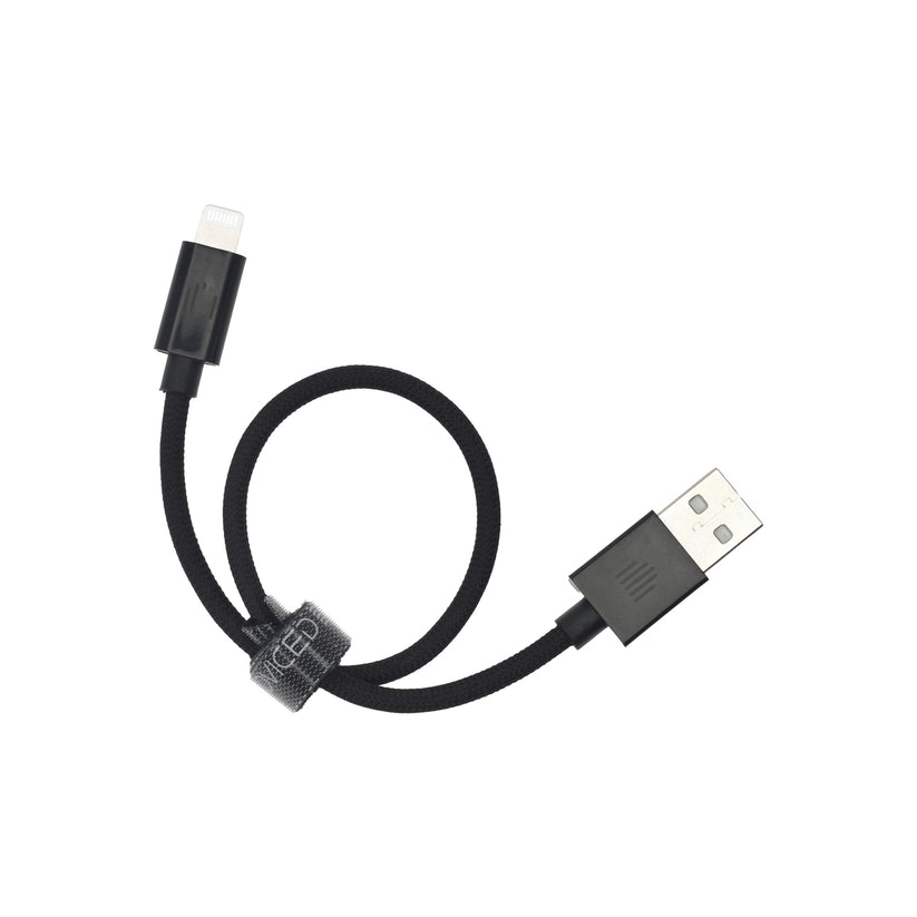 Dviced – USB-A - Lightning szőtt borítású töltőkábel, 0,25 m - fekete - iSTYLE HU