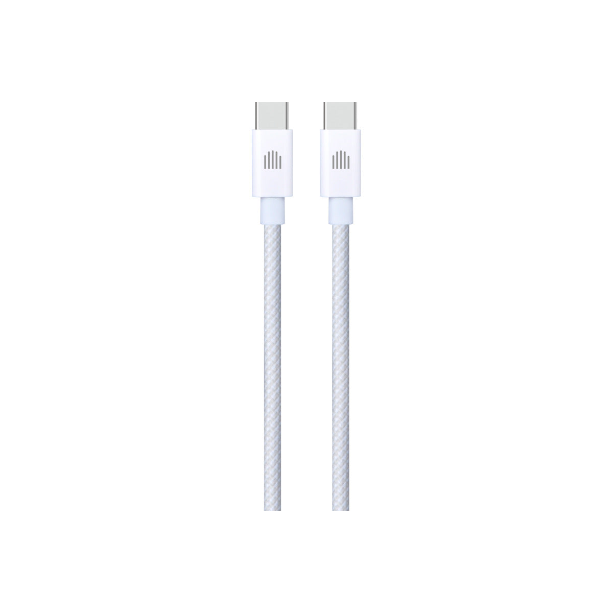 Dviced – USB-C - USB-C szőtt borítású töltőkábel, 1,25 m - fehér - iSTYLE HU