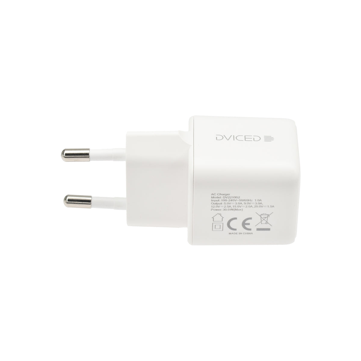 Dviced – Hálózati töltő 30W GaN - 1 db USB-C - fehér - iSTYLE HU