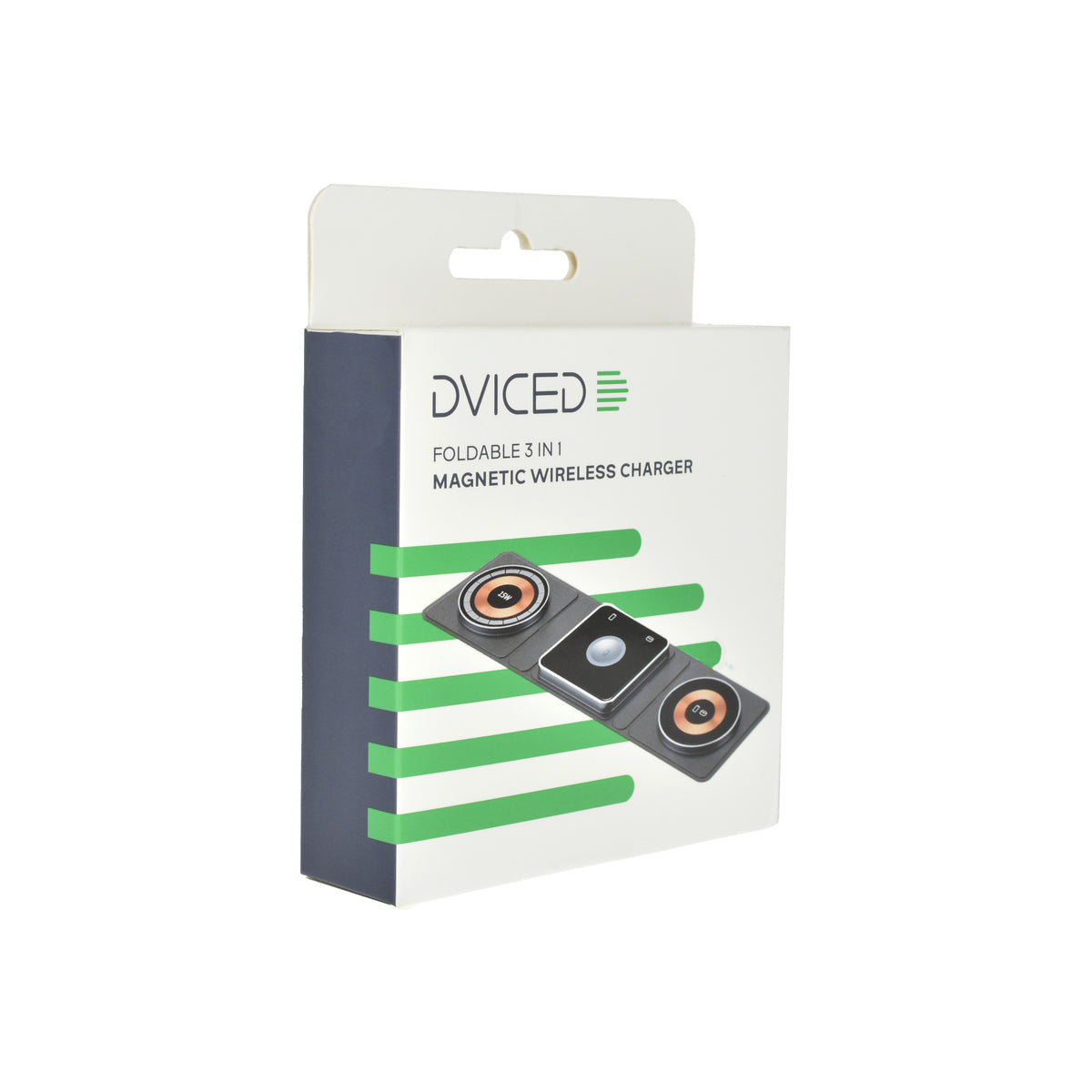 Dviced – 3-in-1 összecsukható vezeték nélküli mágneses töltő, 15W gyorstöltéssel – fekete/réz - iSTYLE HU