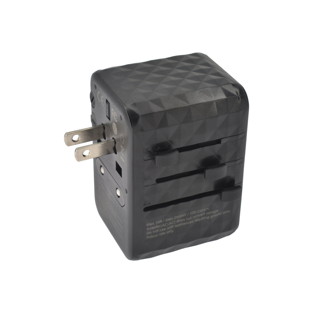 Dviced – Univerzális utazási adapter 65W GaN - UK, Európa, USA, Ausztrália - fekete - iSTYLE HU