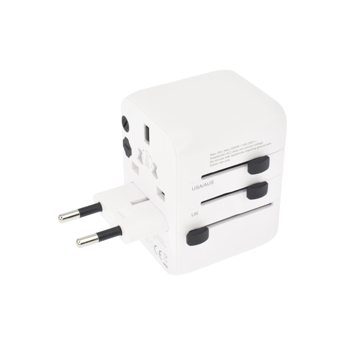 Dviced – Univerzális utazási adapter 28W GaN - UK, Európa, USA, Ausztrália - fehér - iSTYLE HU