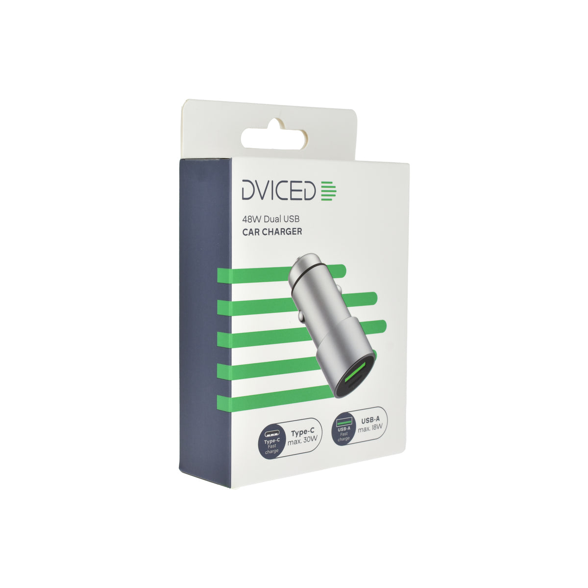 Dviced – Autós töltő 48W - 1xUSB-C + 1xUSB-A - metal - iSTYLE HU