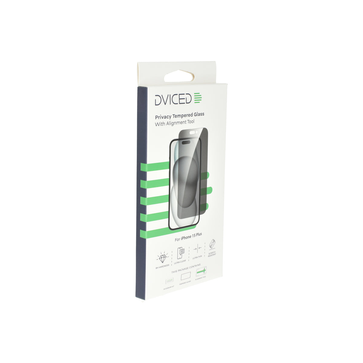 Dviced – iPhone 15 Plus képernyővédő üvegfólia (0.3 mm, 9H, betekintés védelem) - applikátorral - iSTYLE HU