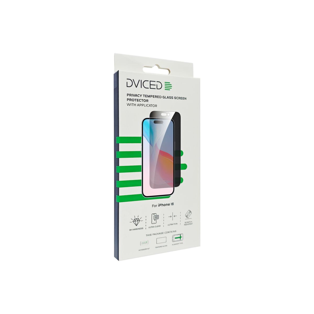 Dviced – iPhone 16 betekintésvédett edzett kijelzővédő üvegfólia applikátorral - iSTYLE HU