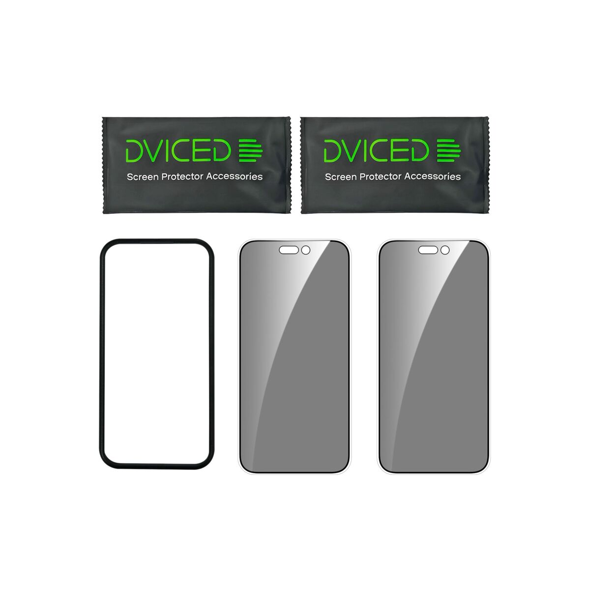 Dviced – iPhone 16 Pro betekintésvédett edge to edge edzett kijelzővédő üvegfólia applikátorral (Duo Pack) - iSTYLE HU