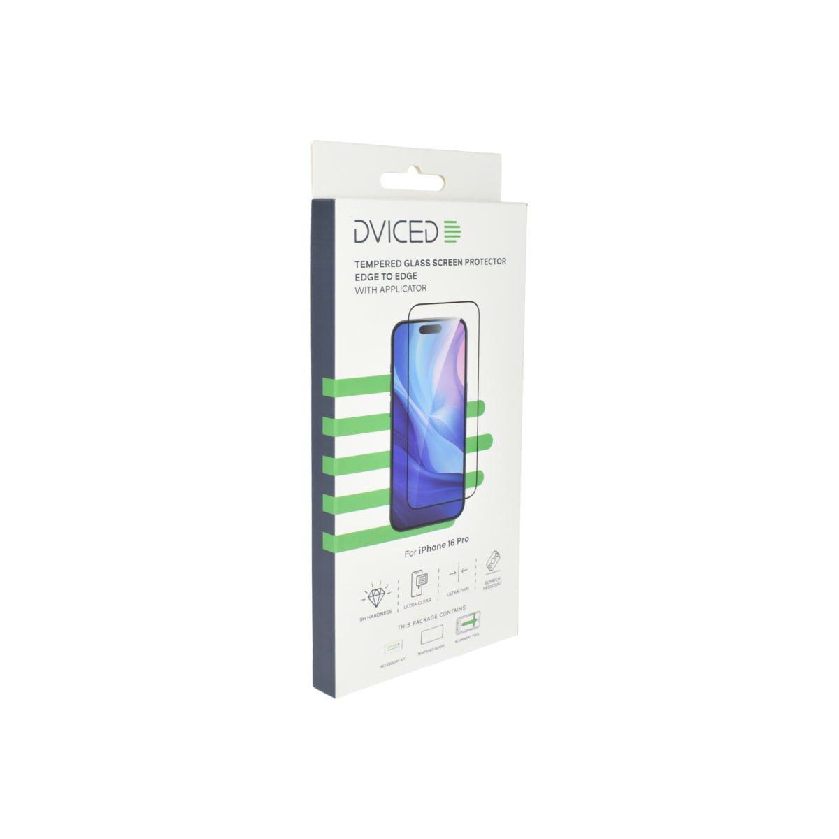 Dviced – iPhone 16 Pro képernyővédő üvegfólia, átlátszó (0.3 mm, 9H) + applikátor - iSTYLE HU