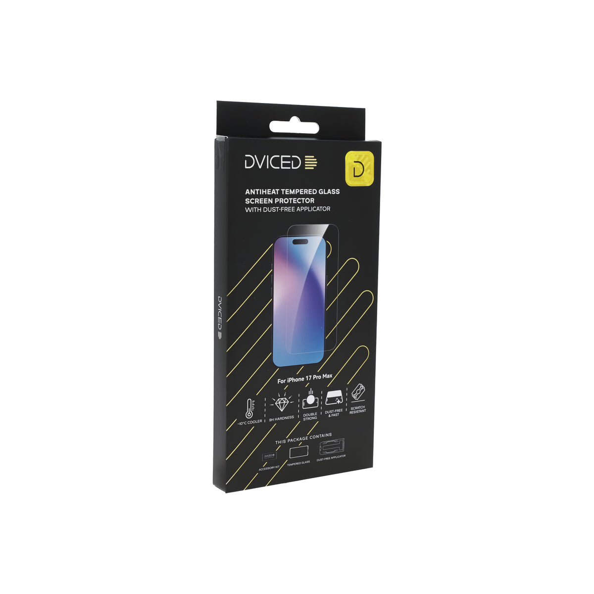 Dviced AntiHeat edzett kijelzővédő üvegfólia pormentes applikátorral - iPhone 17 Pro Max - iSTYLE HU