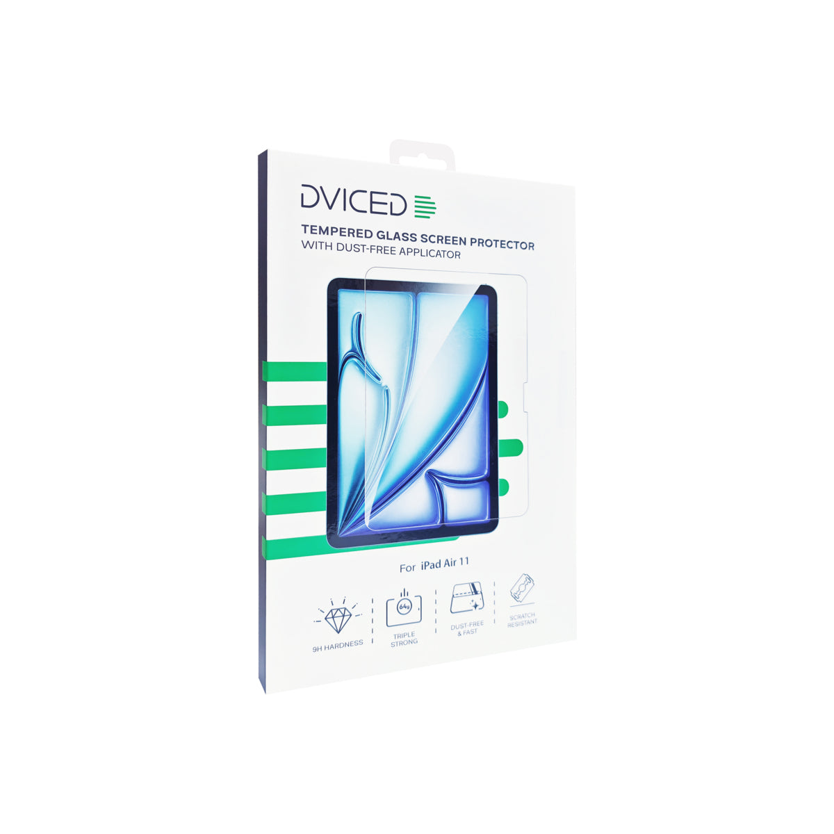 Dviced – Edzett kijelzővédő üvegfólia pormentesítő applikátorral - iPad Air 11 - iSTYLE HU