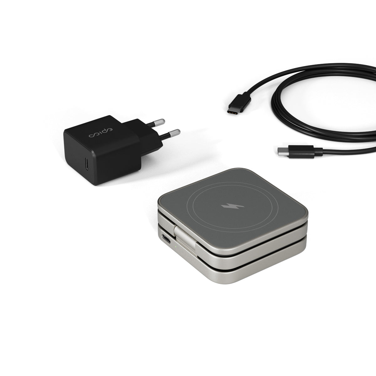 EPICO – UltraBase 3in1 Mag+ összecsukható vezeték nélküli töltőállomás - titán - iSTYLE HU