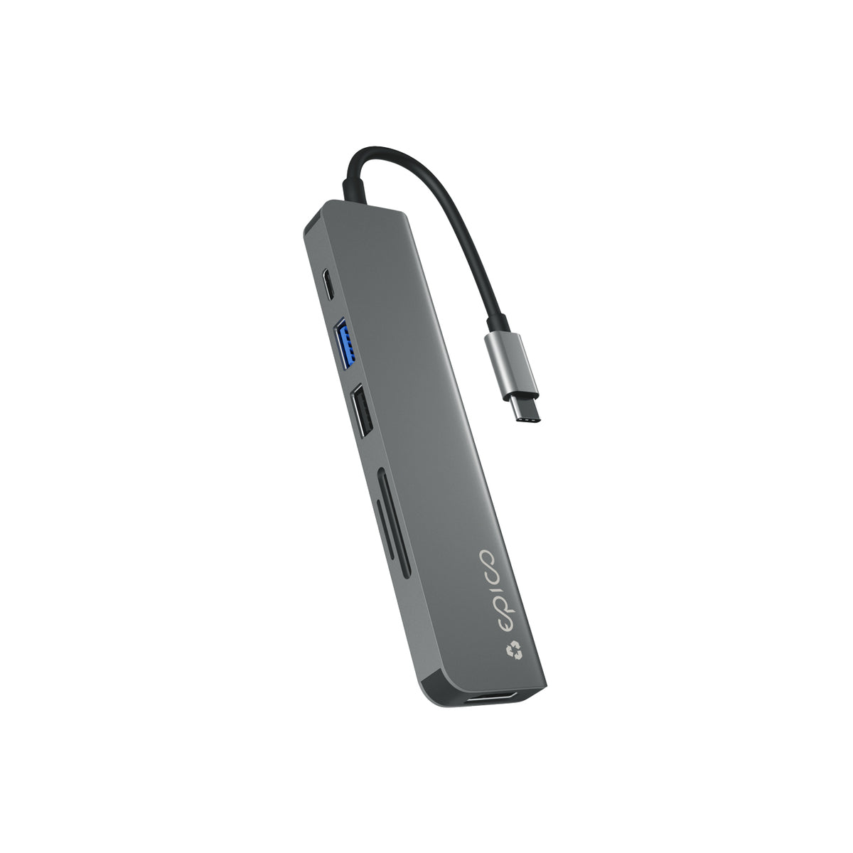 Epico – Resolve 8K Aluminium Hub 6in1 - asztroszürke - iSTYLE HU