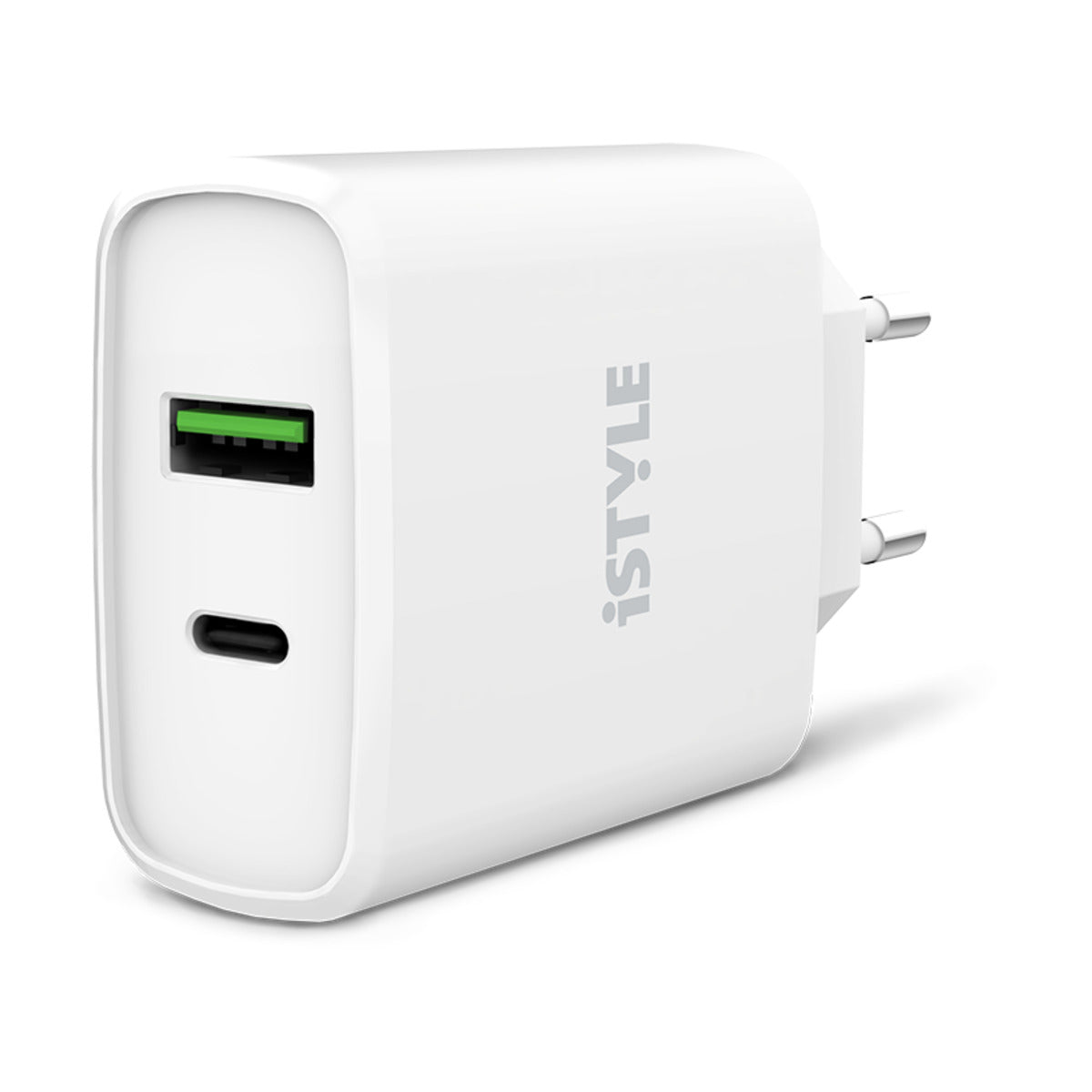 iSTYLE – 38 W Pro töltő (20W USB-C; 18W USB-A) - Fehér - iSTYLE HU