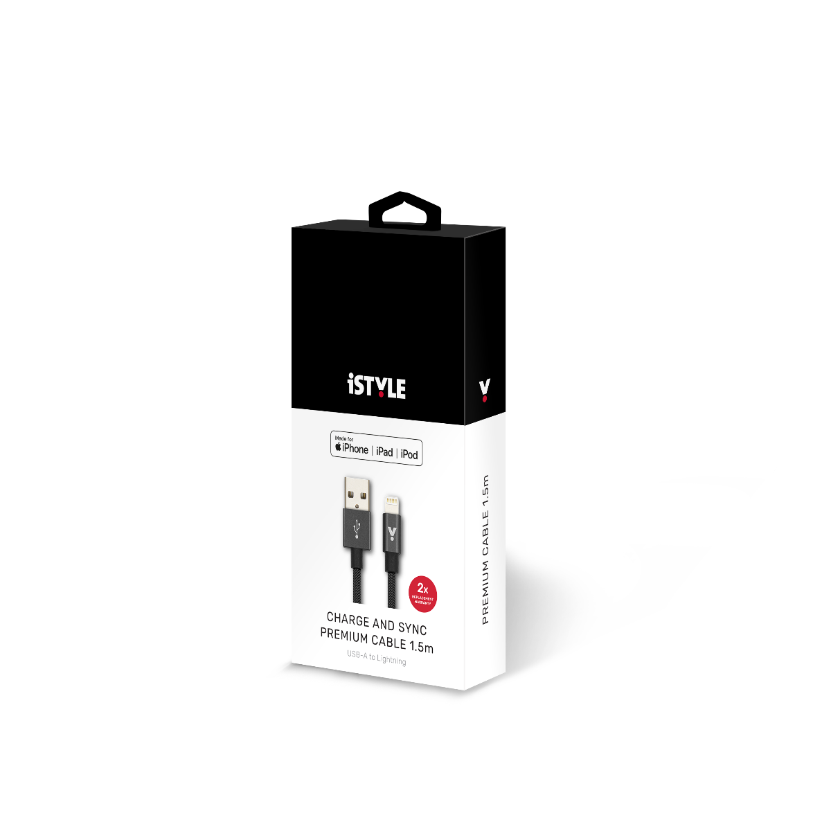 iSTYLE - Prémium Lightning kábel 1,5 m - sötétszürke - iSTYLE HU