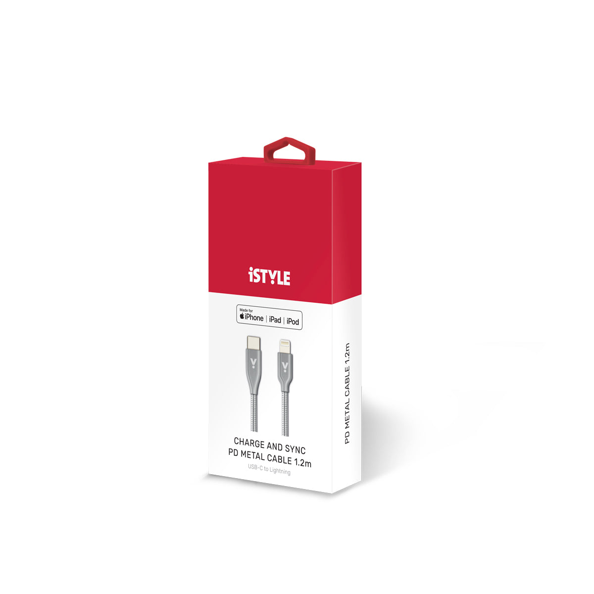 iSTYLE - USB-C to Lightning Metal kábel 1,2m - ezüst - iSTYLE HU