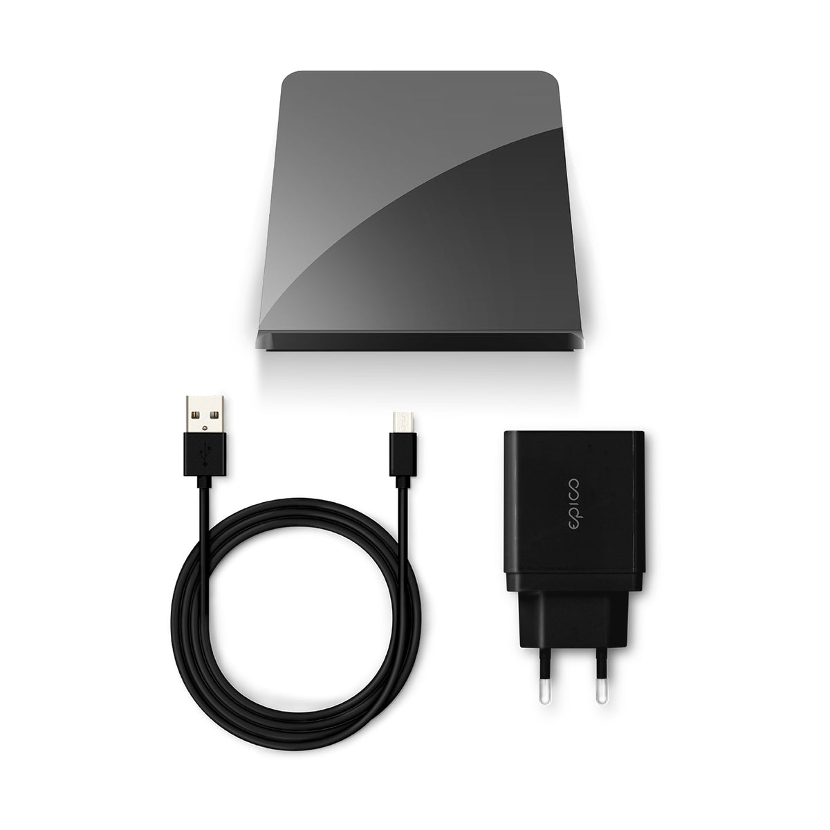 EPICO – Vezeték nélküli gyorstöltő állvány 7.5W & 10W - fekete - iSTYLE HU