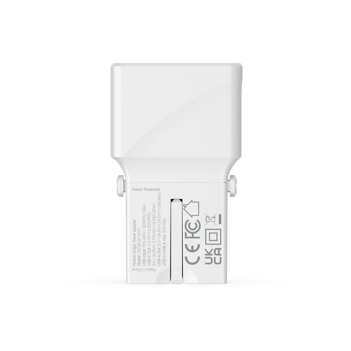 Mobile Origin – 25W-os utazó adapter (EU/US/UK/AU) - fehér - iSTYLE HU