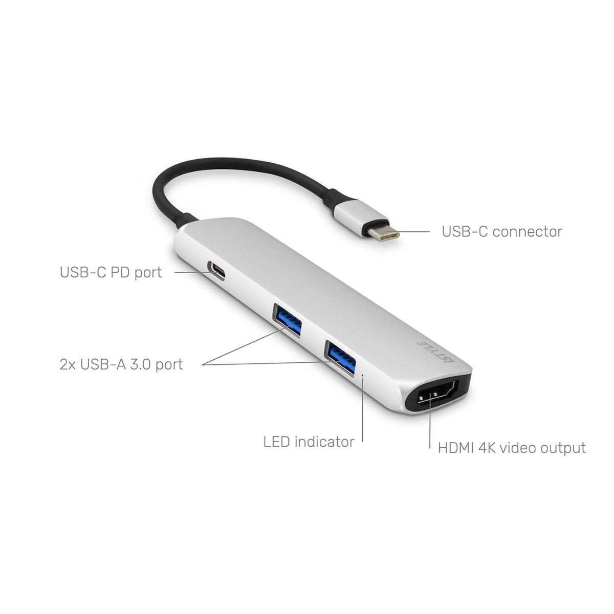 iSTYLE - USB Type-C HUB 4K HDMI - ezüst - iSTYLE HU